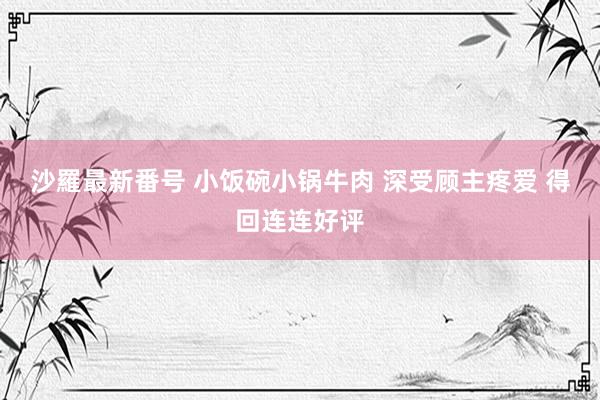 沙羅最新番号 小饭碗小锅牛肉 深受顾主疼爱 得回连连好评