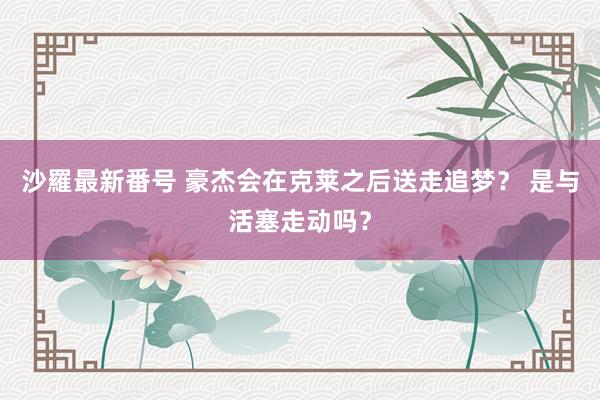 沙羅最新番号 豪杰会在克莱之后送走追梦？ 是与活塞走动吗？