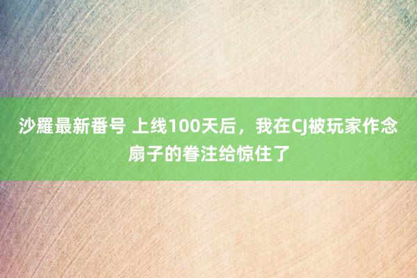 沙羅最新番号 上线100天后，我在CJ被玩家作念扇子的眷注给惊住了