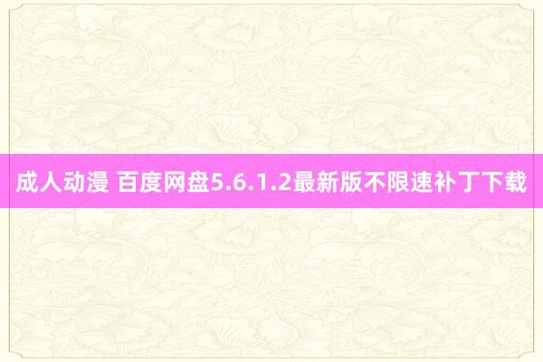 成人动漫 百度网盘5.6.1.2最新版不限速补丁下载