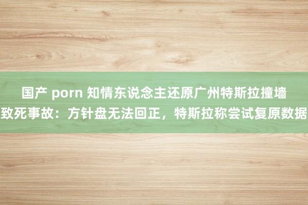 国产 porn 知情东说念主还原广州特斯拉撞墙致死事故：方针盘无法回正，特斯拉称尝试复原数据